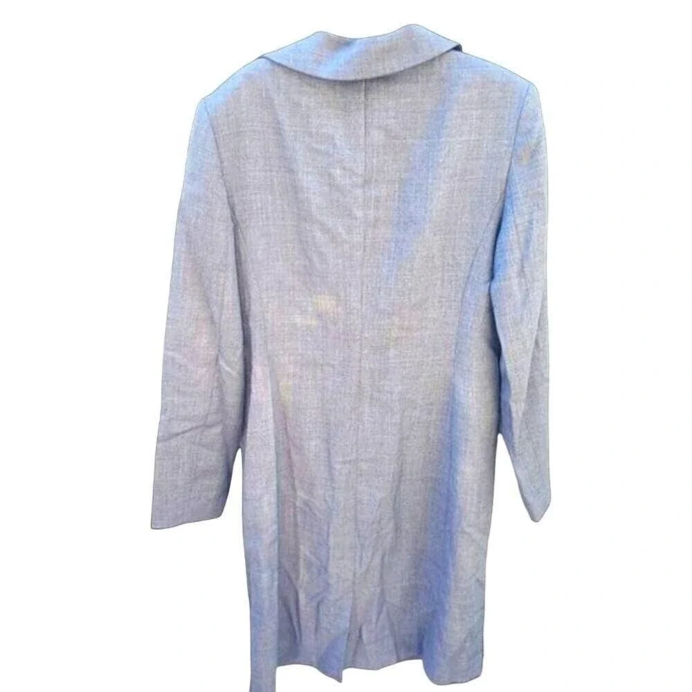 Vintage 80's Saks Fifth Avenue‎ Folio Collection Wool Gray Coat Dress SZ 10NWOT